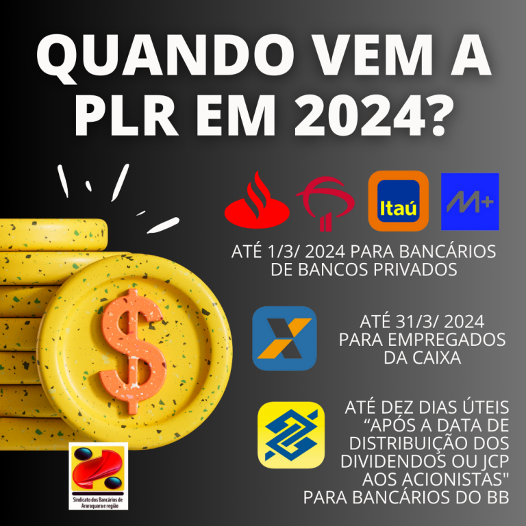 Sindicato dos Bancários de Araraquara Quando vem a PLR em 2024?