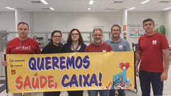 Dia Nacional de Luta: Sindicato intensifica mobilização em defesa do Saúde Caixa