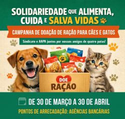 Sindicato lança campanha de arrecadação de ração e mobiliza categoria em prol da causa animal