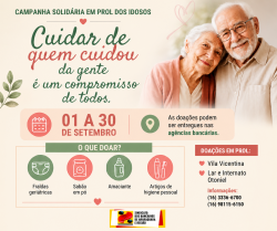 Setembro Solidário: Sindicato lança campanha em prol dos idosos