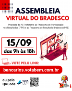 Bancários do Bradesco de Araraquara e região votam propostas de PPR e PRB nesta terça-feira (15)