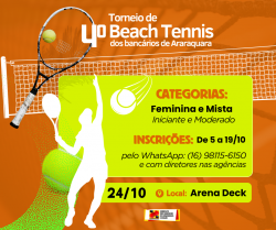 Prepare a raquete: vem aí o 4º Torneio de Beach Tennis do Sindicato!